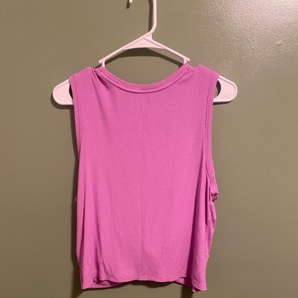 All in Motion Lavender Twist Front Muscle Tee - Picture 2 of 3